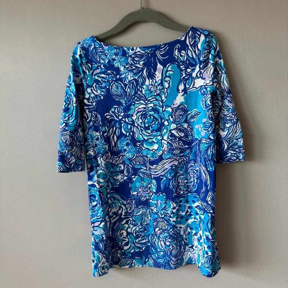 Lily Pulitzer Toddler Girls Blue Tangled Up In Blue‎ Shift Dress Size 2-3 Years